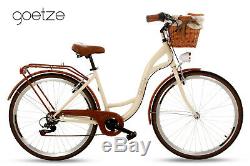 Damenfahrrad mit Korb Citybike Damenrad GOETZE Style 28 Zoll 6 Gang Cityrad