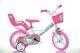 Dino Hello Kitty Kids Bike 12 Wheel Cycling Bicycle Single Speed White Pink