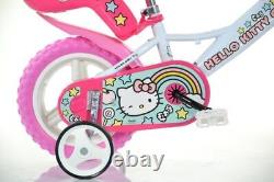 Dino Hello Kitty Kids Bike 12 Wheel Cycling Bicycle Single Speed White Pink