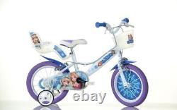 Dino Snow Queen Kids Bike 16 Wheel Cycling Bicycle Single Speed White Blue