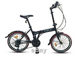 ECOSMO 20 Brand New Folding City Bicycle Bike 21SP SHIMANO 20F03BL