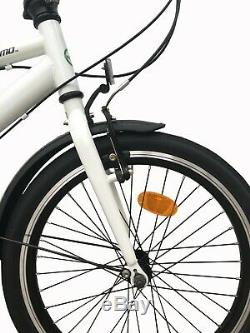 Ecosmo 20 Wheel New Folding Steel Tandem Bicycle Bike 7 Speeds 20TF01W
