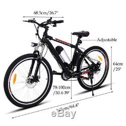 Electric Bike E-Bike Mountain Bicycle City Cycling 21Speed E-MTB 36V Li-Ion 250W