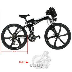 Electric Bikes Mountain Bike 26 Ebike Folding E-Citybike Bicycle 250W Black UK