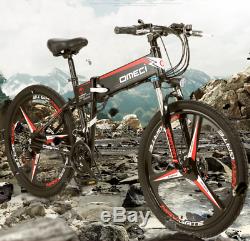 Electric Folding Mountain Bike Adult 26 Inch 48V10AH Ebike Foldable Built-in