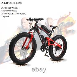 Electric Mountain Hybrid Bike/Bicycle NEW SPEED Fat Tire 26 MTB/7 Speed
