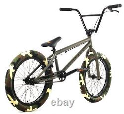 Elite 20 BMX Destro Bicycle Freestyle Bike 3 Piece Crank Army Green NEW 2020