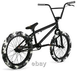 Elite 20 BMX Destro Bicycle Freestyle Bike 3 Piece Crank Black Camo NEW
