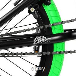 Elite BMX 20 Bike Stealth Freestyle Black Green NEW 2021
