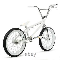 Elite BMX 20 Destro Bicycle Freestyle Bike 3 Piece Crank White Chrome 2020 NIB