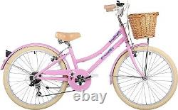 Emmelle Snapdragon Girls Bike 24 Wheel 6 Speed Traditional Style With Basket