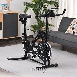 Exercise Training Bike Indoor Cycling Bicycle Workout Trainer LCD Monitor Black