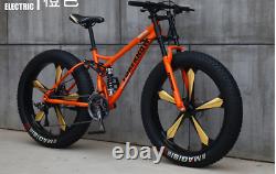 Fat Bike 24-26Zoll Mountainbike Fahrrad Vollfederung mit grossen Reifen