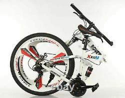 Foldable Mountain Bike 26 Inch Bicycle Full Suspension Bike Shimano 21 Speed