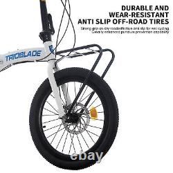 Folding Bicycle 20 Inch Bikes for Adults 7-Speed Variable Foldable City Bicycle