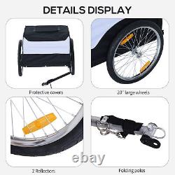 Folding Bicycle Cargo Storage Bike Trailer Enclosed Cart Removable Cover Hitch