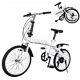 Folding Bike Foldable City Bike For Adult 20 Commute Bicycle 6 Speed Gear White