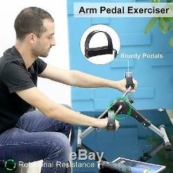 Folding Pedal Exerciser Mini Arm Leg LCD Exercise Bike Foot Hand Cycle Peddler