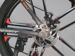 Front Suspension Mountain Bike Bicycle 5 double Spoke Dual Discs Adult