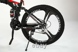 Full Suspension FIREFLY Folding Mountain Bike Bicycle 3 Spoke BLACK