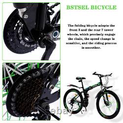Full Suspension Mountain Bike 21 Speed Folding Bicycle 26 inch For Men or Women