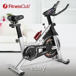 Grey Exercise Bike Home Gym Bicycle Cycling Cardio Fitness Training Indoor