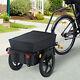 Homcom Cargo Trailer Bike Trolley Cart Handle Removable Rain Cover 70l