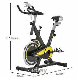 HOMCOM Exercise Bike Indoor Cycling with Adjustable Resistance LCD Display