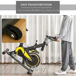 HOMCOM Exercise Bike Indoor Cycling with Adjustable Resistance LCD Display