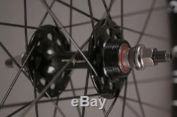 H + Plus Son Archetype Black rims Track Fixed Gear Bike Wheelset DT Spokes