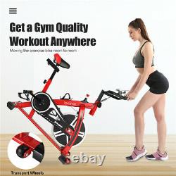INDOOR EXERCISE BIKE CYCLE PEDAL FITNESS CARDIO TRAINING GYM HOME UK Red New