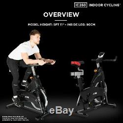 JLL IC260 Indoor Cycling Exercise Bike, 2020 Black Edition, 15kg Flywheel