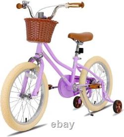 JOYSTAR Girls Bike for Kids, 14 Inch Kid's Bicycle with Training Wheels & Basket