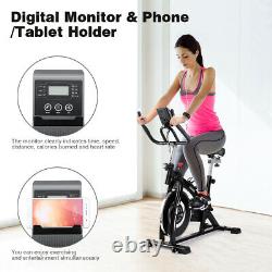 KUOKEL Exercise Bike Adjustable Indoor Cycling Bike 13lbs Flywheel Home Workout