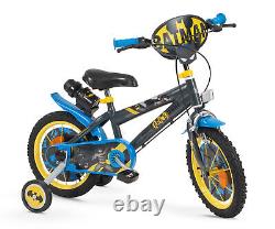 Kids Batman Bike Black Blue 14 Childrens Boys Bicycle with Removable Stabiliser