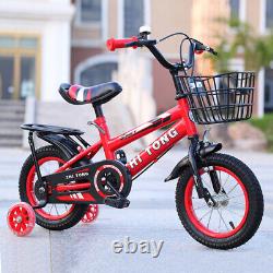 Kids Bike 16 Children Boys Bicycle Cycling Removable Basket 2-7 Years Old Y1J5