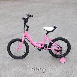 Kids Bike 16 inch Wheels Children Girls Bicycle Cycling with Stabilisers 5-8 years