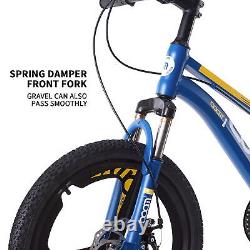 Kids Bike 20 inch Blue Bicycle Boys Cycling 7 Shimano Gears Disc Brake Xmas Gift