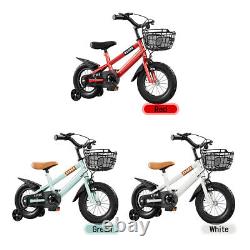 Kids Bike Bicycle for Ages 3-7 Years with Training Wheels Basket Bicycle j T9N0