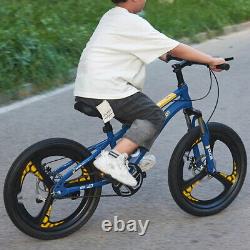 Kids Bike Boys Blue Bicycle 20 inch Wheels Bike Outdoor Cycling Disc Brake Gift