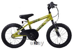 Kids Boys Bike SAS Army Cadet 16 Wheel Mountain Bike Bicycle Green Camo Age 5+