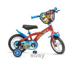 Kids Paw Patrol Bike Red 12 Chase Childrens Boys Bicycle with Fixed Stabiliser