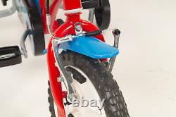 Kids Paw Patrol Bike Red 12 Chase Childrens Boys Bicycle with Fixed Stabiliser