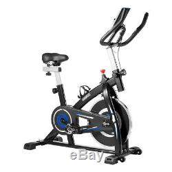LCD Exercise Bike Indoor Cycling 6kg Flywheel Bicycle Adjustable Cardio Fitness