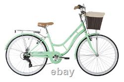 Ladies Heritage Bike Priory Classic Lifestyle 26 Wheel 16 Frame & Basket Mint