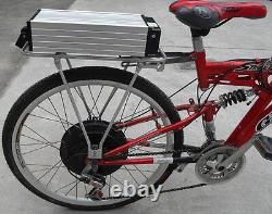 Lithium Battery 24v 10ah Electric Bicycle Bike Cycle Alloy Lockable Silver Fish