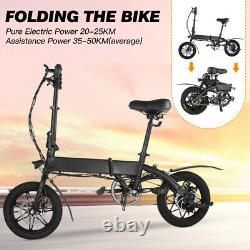 Megawheels 14'' Folding MTB Electric Bike 25KM/H Cycling Moped E-Bike Up to 50KM