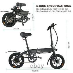 Megawheels EBike Electric Bicycle Folding Bike 250W Professional Commuter -BLACK