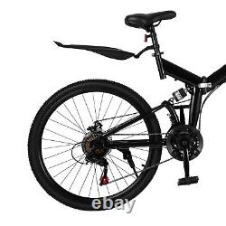 Mens Mountain Bike Mountaineer 26 Wheel 19 Frame Suspension 21-Speed Black