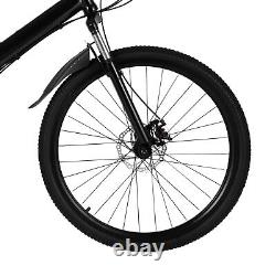 Mens Mountain Bike Mountaineer 26 Wheel 19 Frame Suspension 21-Speed Black